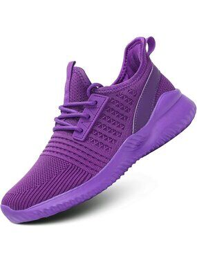 Women's Purple Lightweight Breathable Running Athletic Walking Sports Shoes